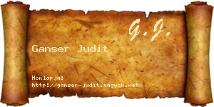 Ganser Judit névjegykártya